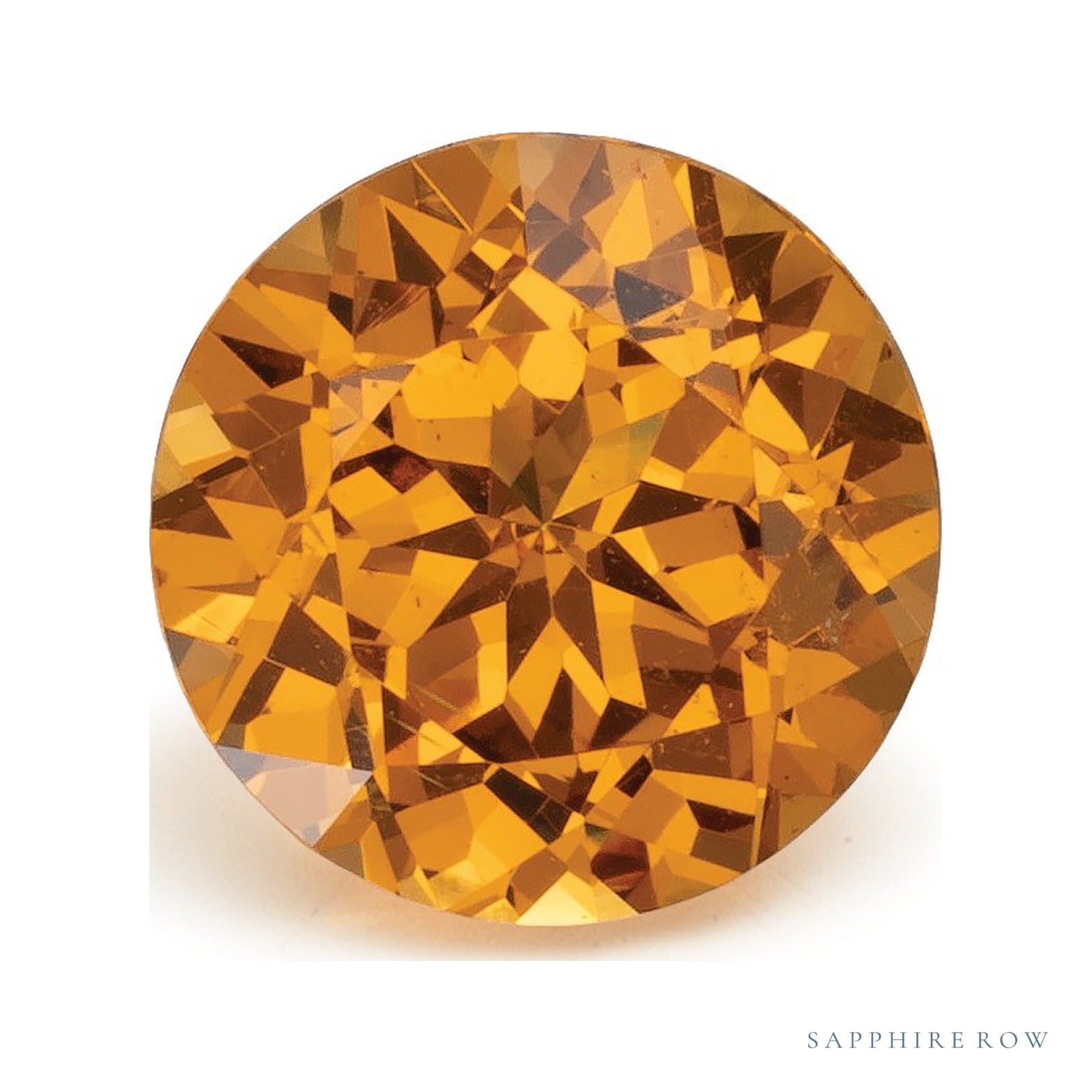 2.04 ct natural orange spessartite garnet from Nigeria, round cut | Sapphire Row · cut4