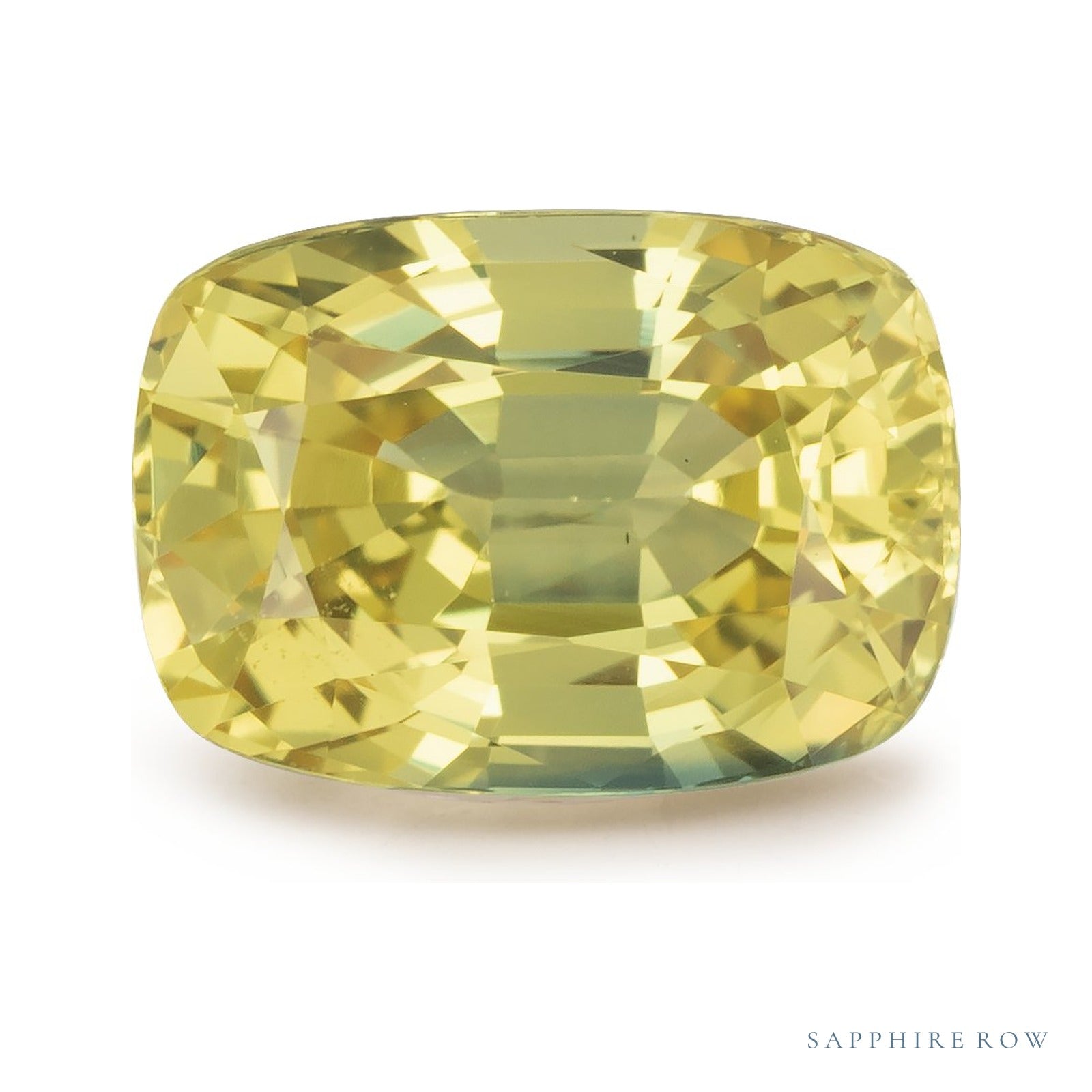 2.03 ct natural yellow sapphire from Sri Lanka, antique cushion cut | Sapphire Row · cut4