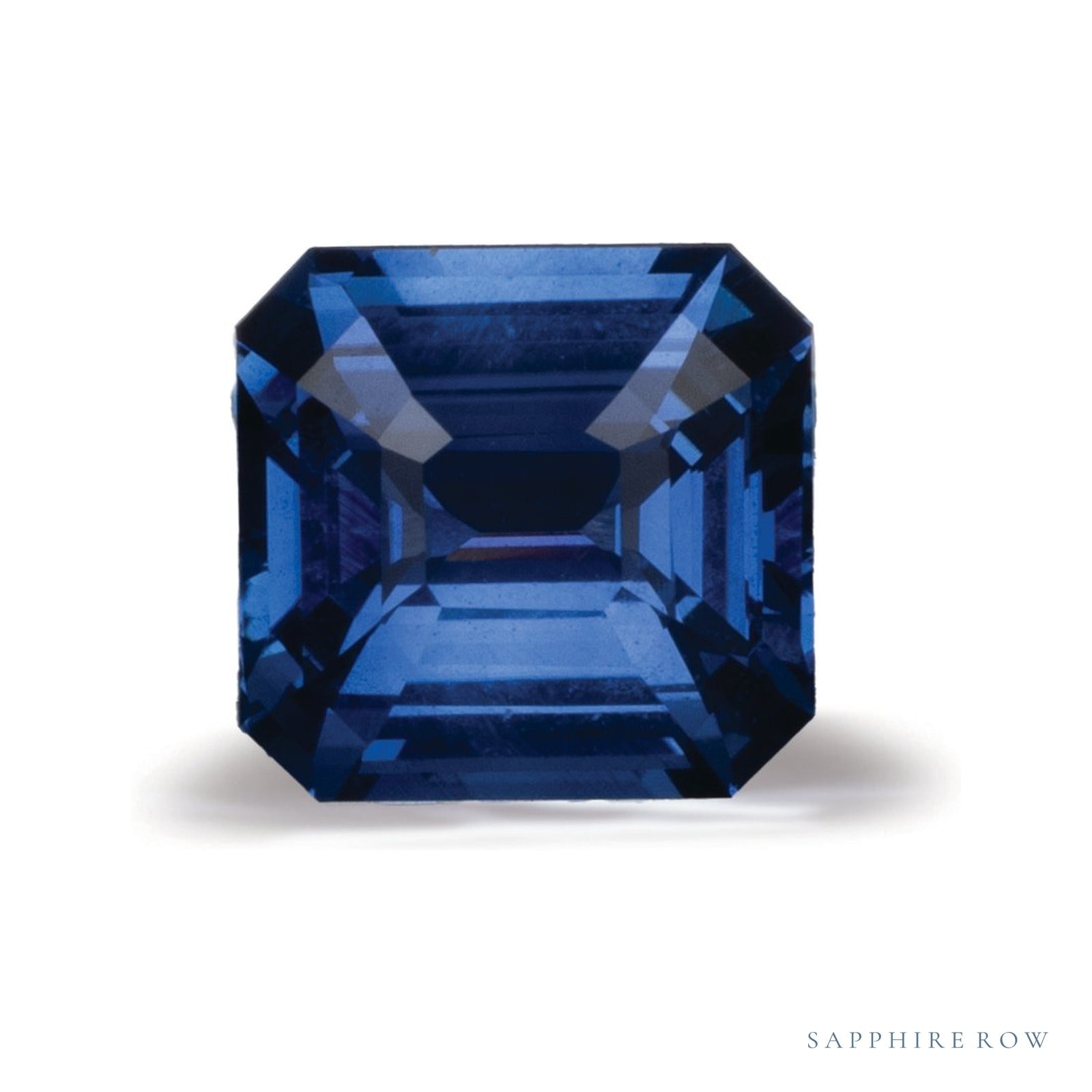 2.03 ct natural blue sapphire from Sri Lanka, asscher cut | Sapphire Row · cut4