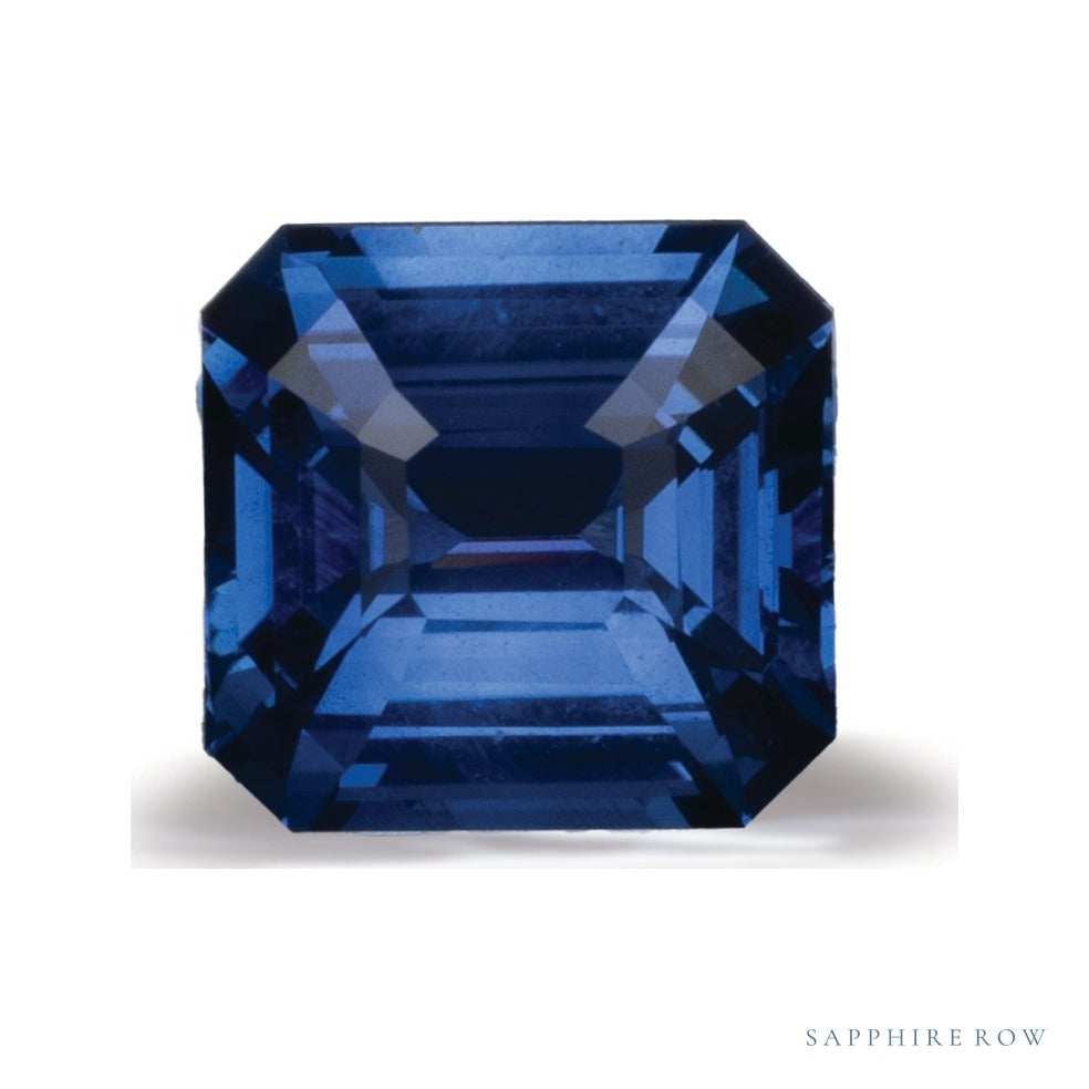 2.03 ct natural blue sapphire from Sri Lanka, asscher cut | Sapphire Row · cut7