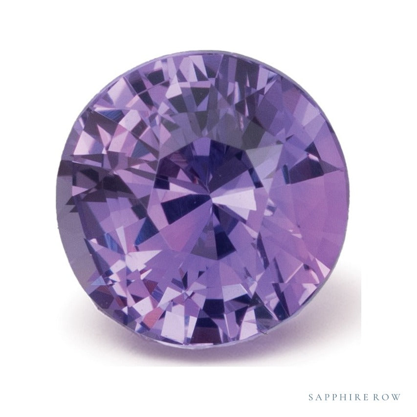 2.03 ct natural purple sapphire from Thailand, round cut | Sapphire Row · cut7
