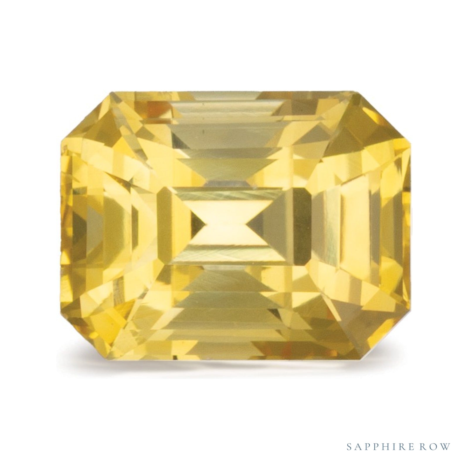2.02 ct natural yellow sapphire from Sri Lanka, emerald cut | Sapphire Row · cut4