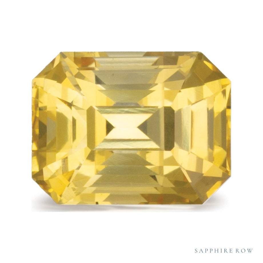 2.02 ct natural yellow sapphire from Sri Lanka, emerald cut | Sapphire Row · cut6