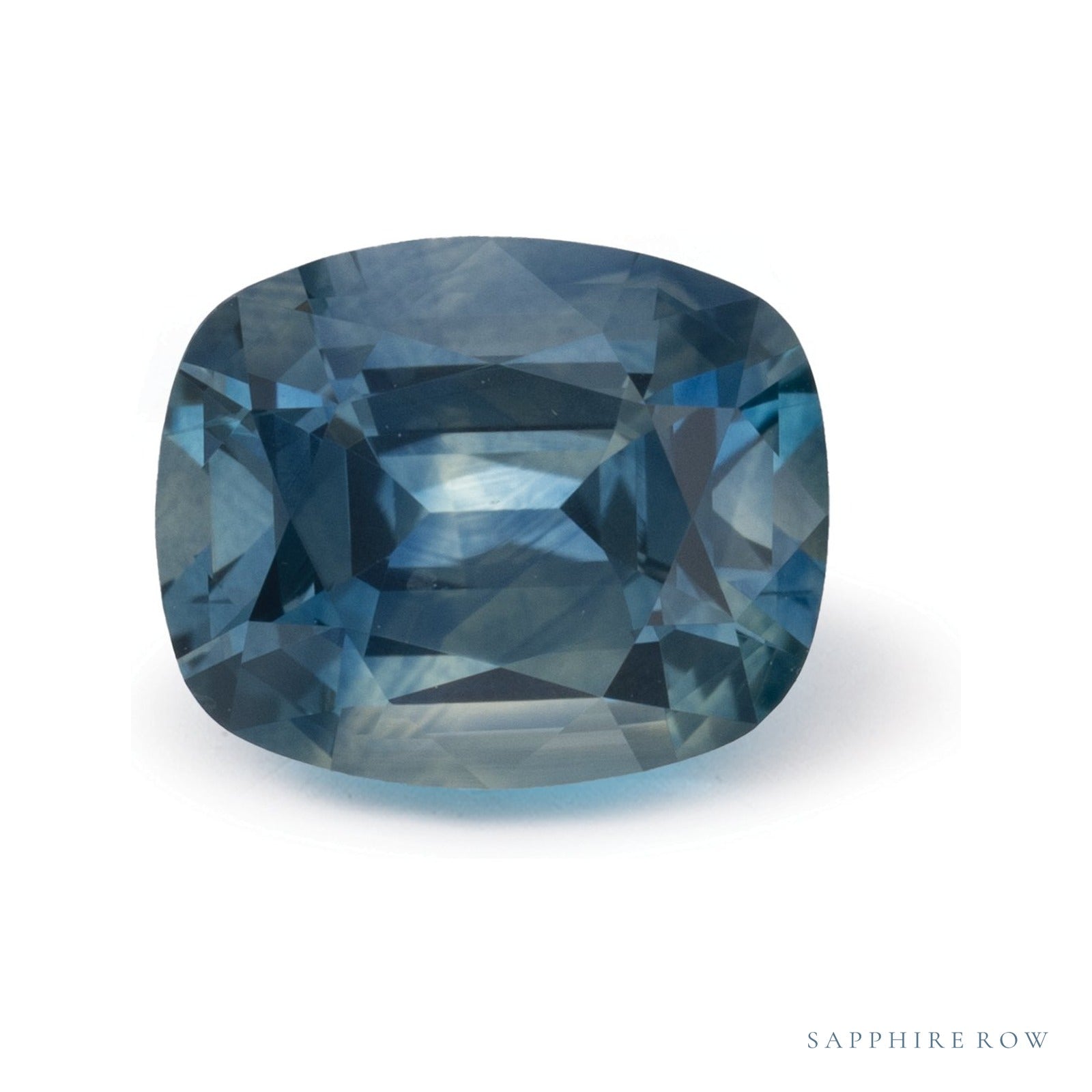 2.02 ct natural blue sapphire from United States, antique cushion cut | Sapphire Row · cut4