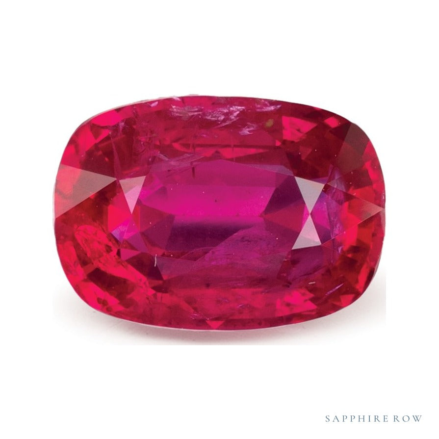2.02 ct natural red ruby from Mozambique, antique cushion cut | Sapphire Row · cut6