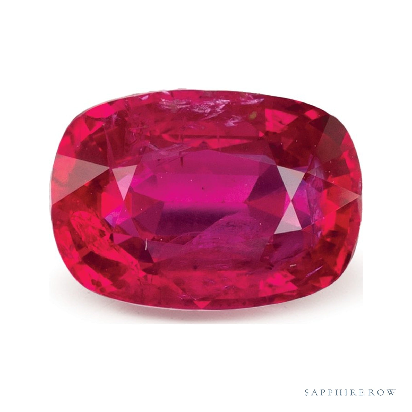 2.02 ct natural red ruby from Mozambique, antique cushion cut | Sapphire Row · cut4
