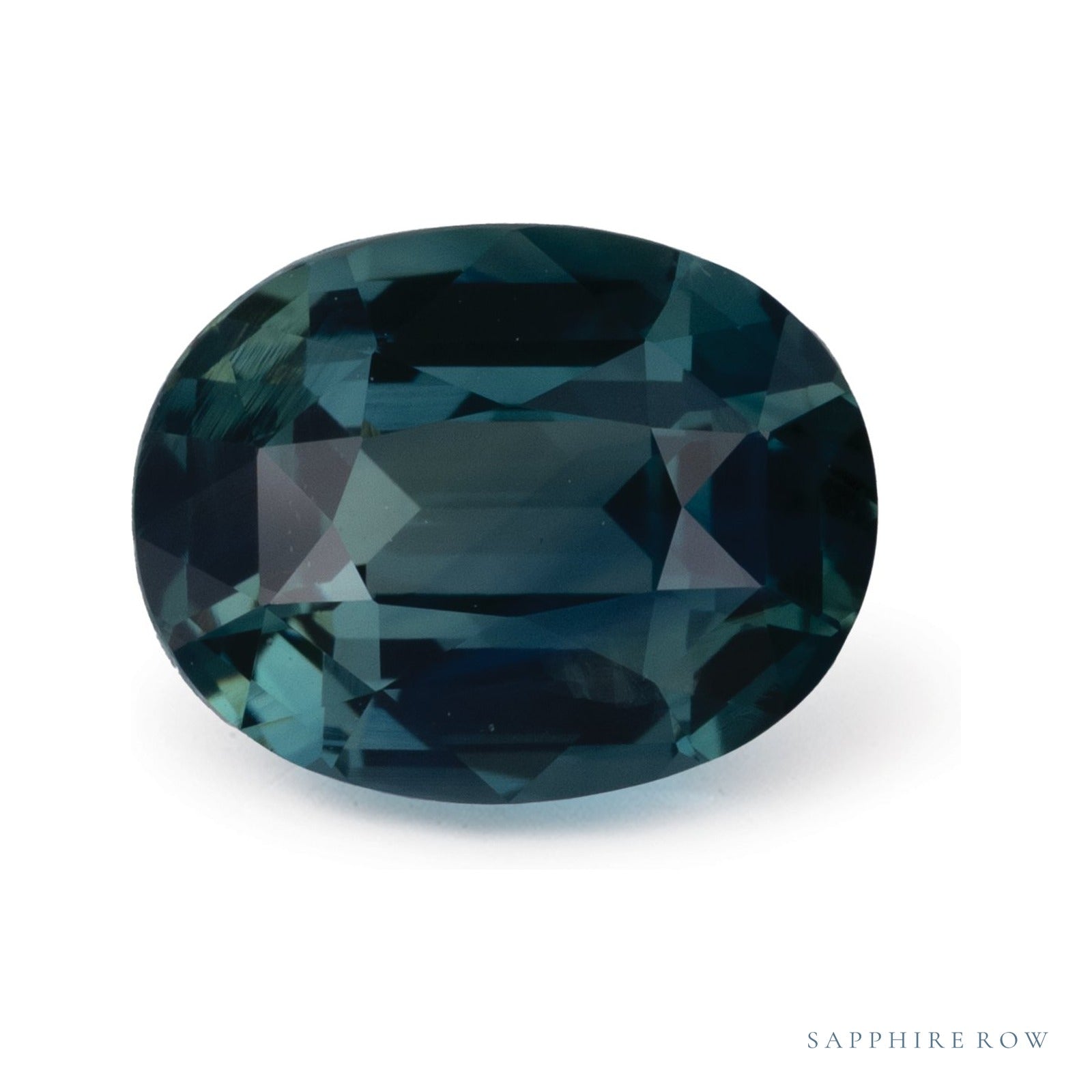 2.02 ct natural teal sapphire from Tanzania, oval cut | Sapphire Row · cut4