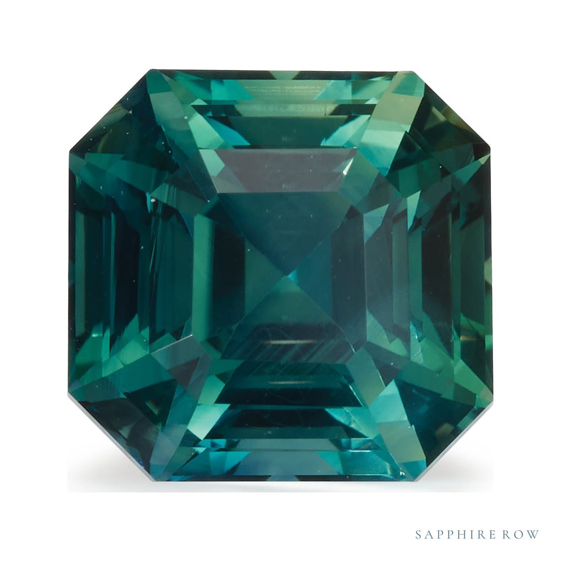 2.02 ct natural teal sapphire from Sri Lanka, asscher cut | Sapphire Row · cut7