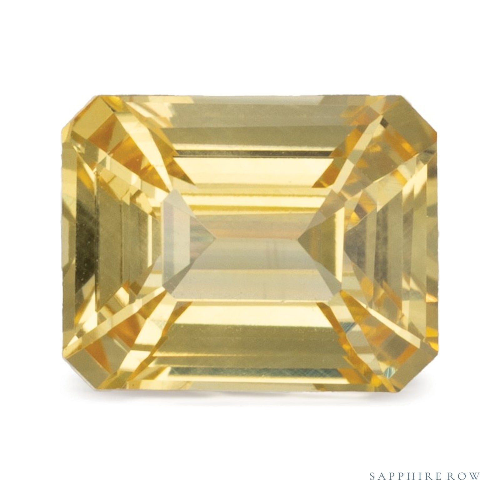 2.01 ct natural yellow sapphire from Sri Lanka, emerald cut | Sapphire Row · cut4