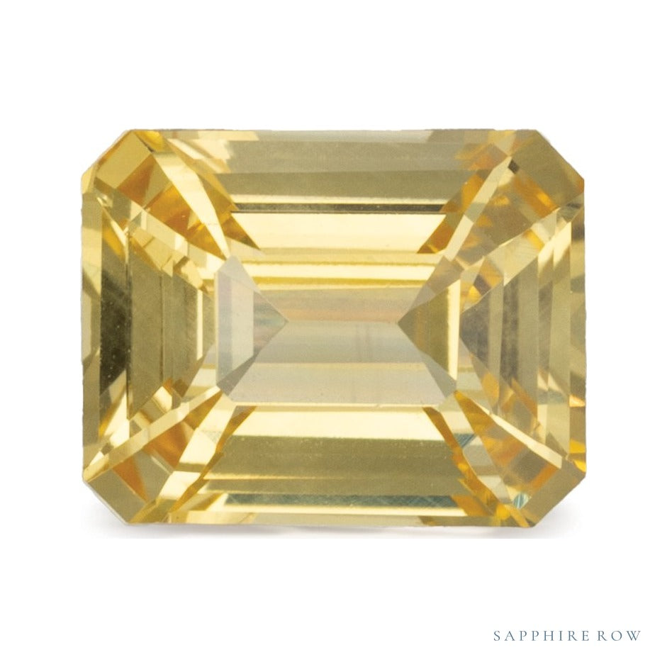 2.01 ct natural yellow sapphire from Sri Lanka, emerald cut | Sapphire Row · cut7