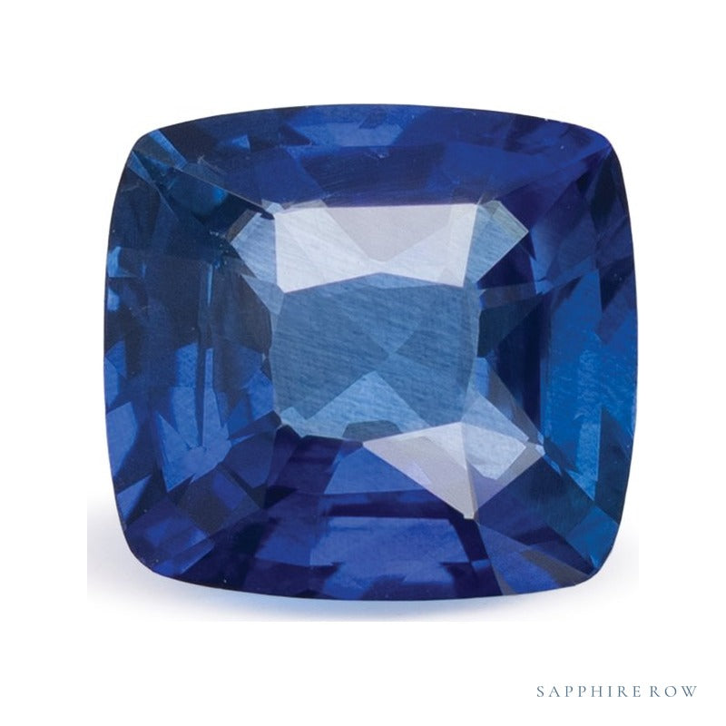 2.01 ct natural blue sapphire from Sri Lanka, antique cushion cut | Sapphire Row · cut6