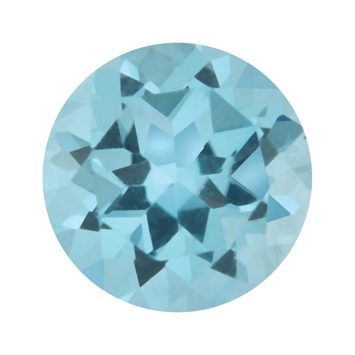 5.5 mm natural sky blue topaz, round cut | Sapphire Row · cut7