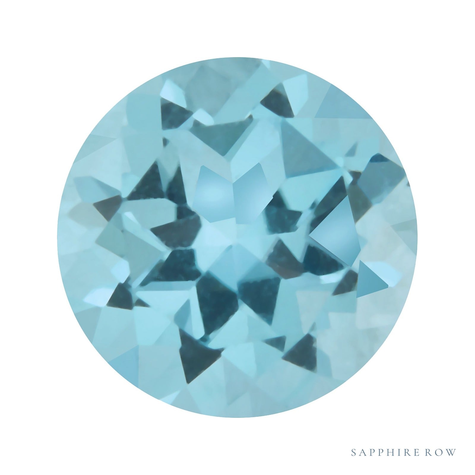5.5 mm natural sky blue topaz, round cut | Sapphire Row · cut4