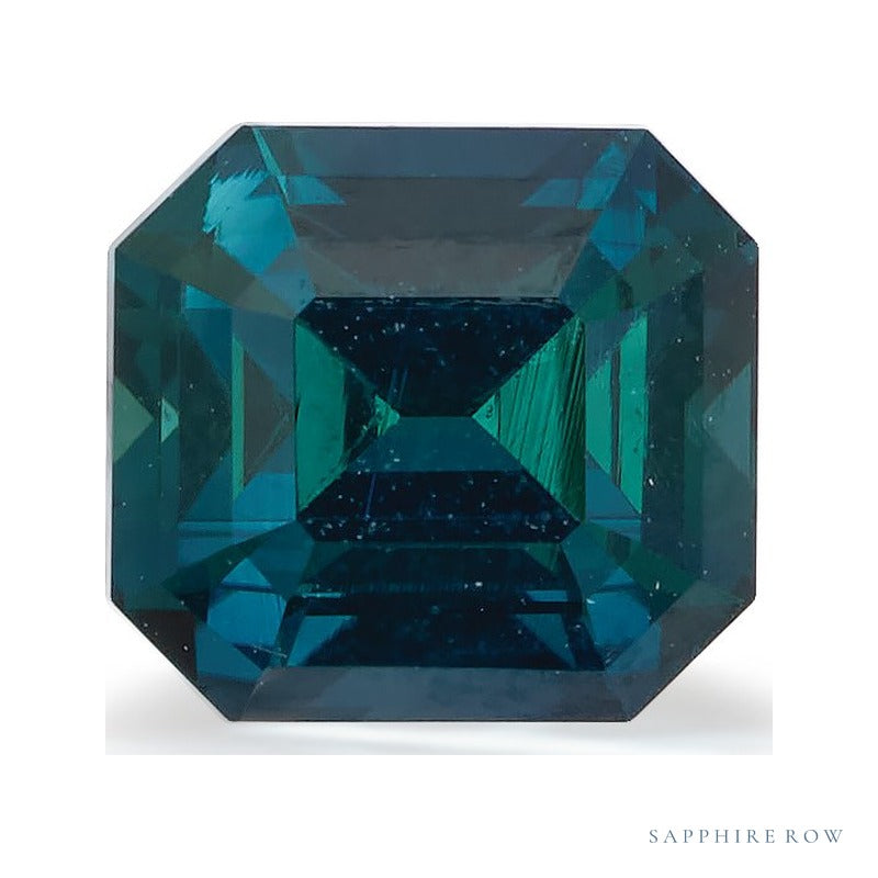 2.01 ct natural teal sapphire, emerald cut | Sapphire Row · cut7