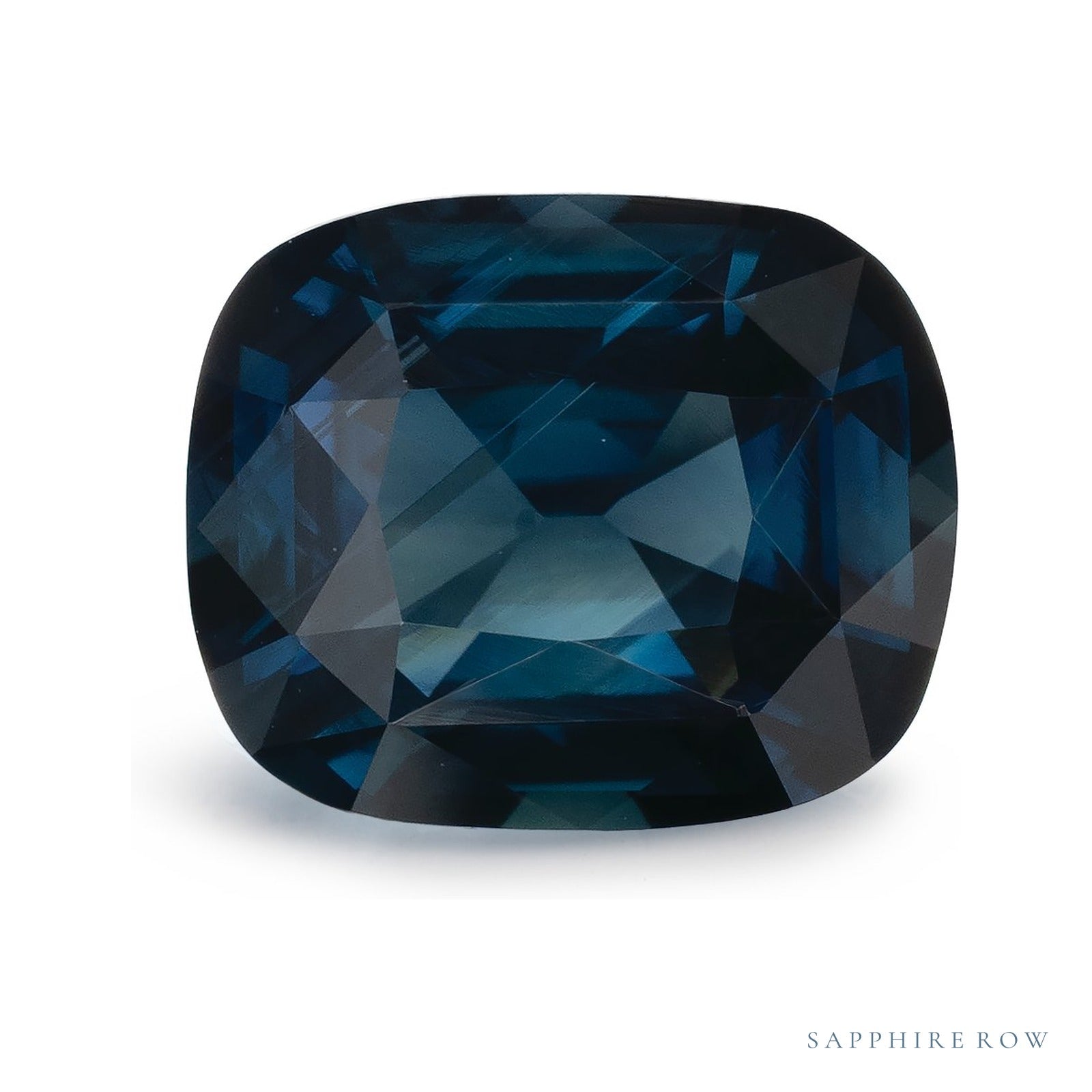 2.01 ct natural teal sapphire from Sri Lanka, antique cushion cut | Sapphire Row · cut4