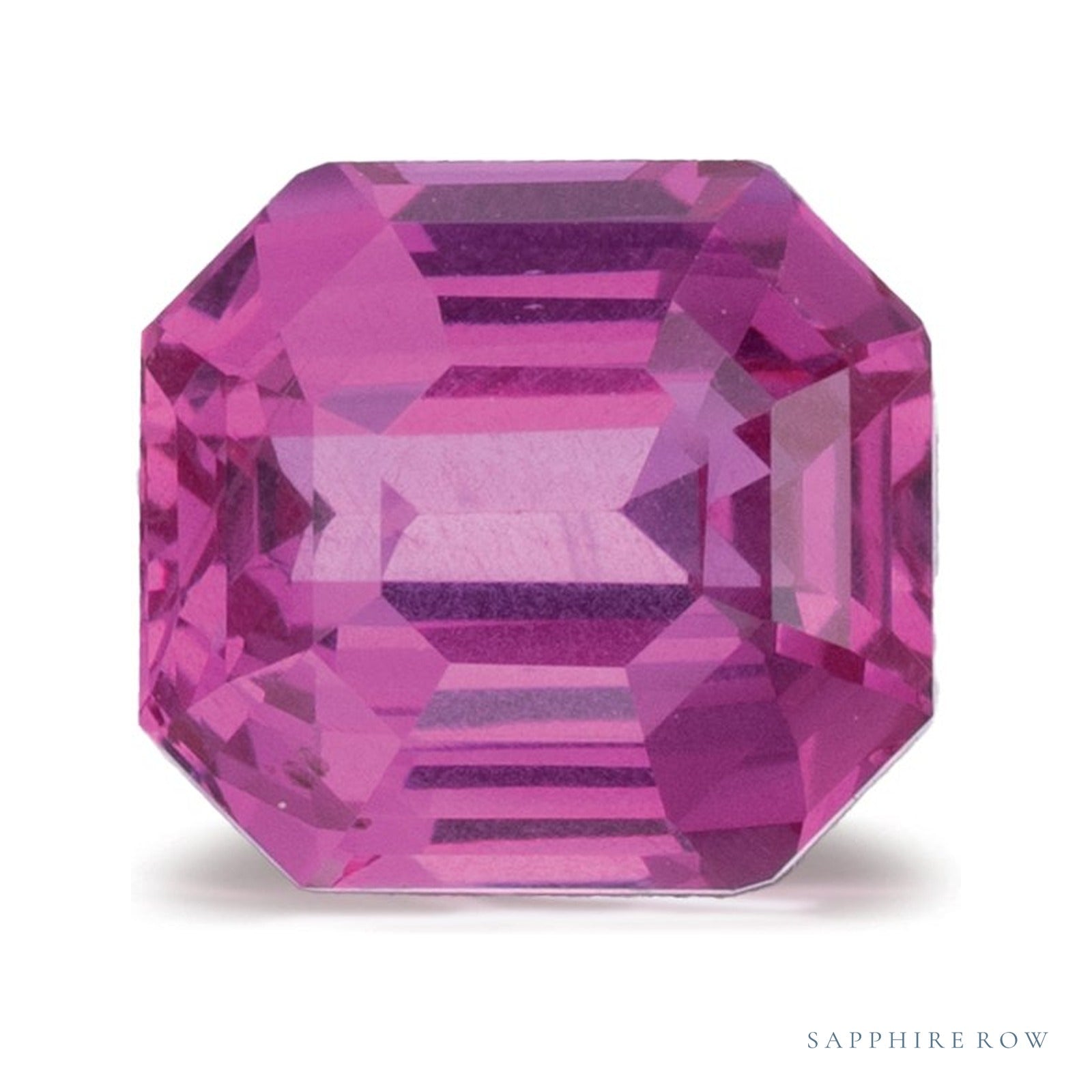 2.01 ct natural pink sapphire from Sri Lanka, emerald cut | Sapphire Row · cut4
