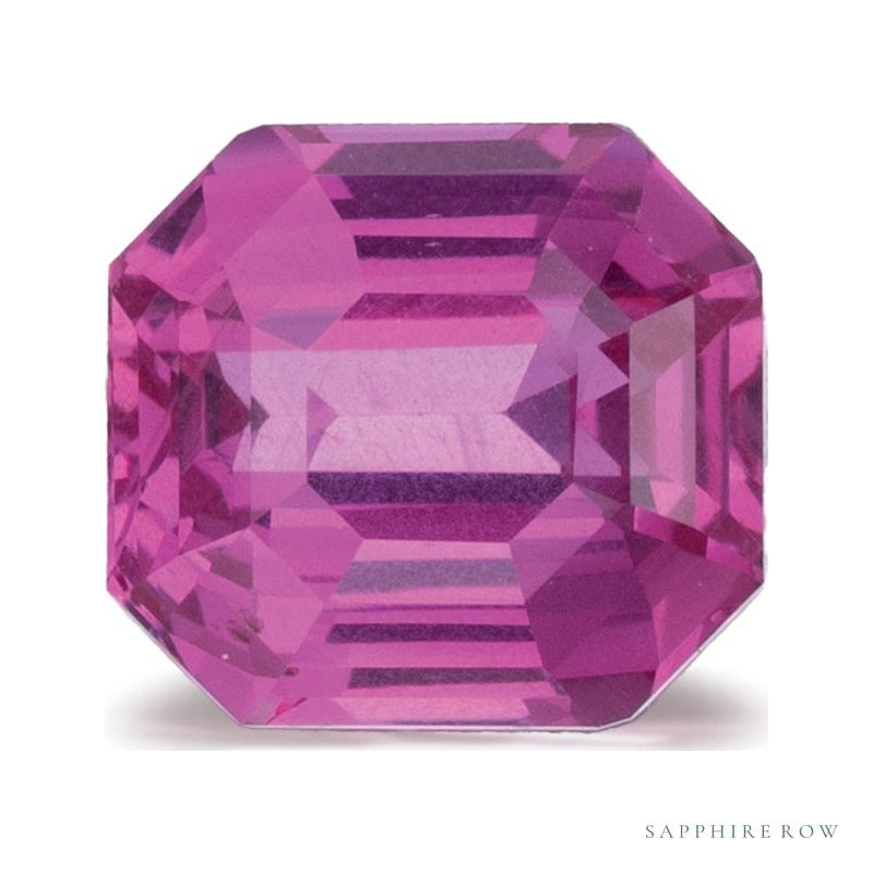 2.01 ct natural pink sapphire from Sri Lanka, emerald cut | Sapphire Row · cut7