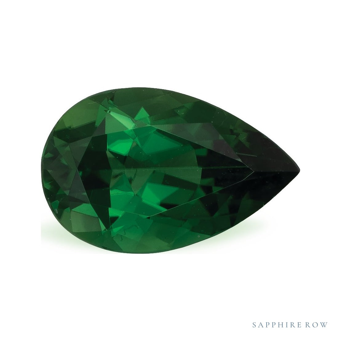 2.01 ct natural green tourmaline from Tanzania, pear cut | Sapphire Row · cut4 · cut5