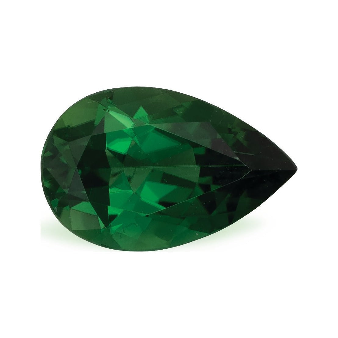 2.01 ct natural green tourmaline from Tanzania, pear cut | Sapphire Row · cut7
