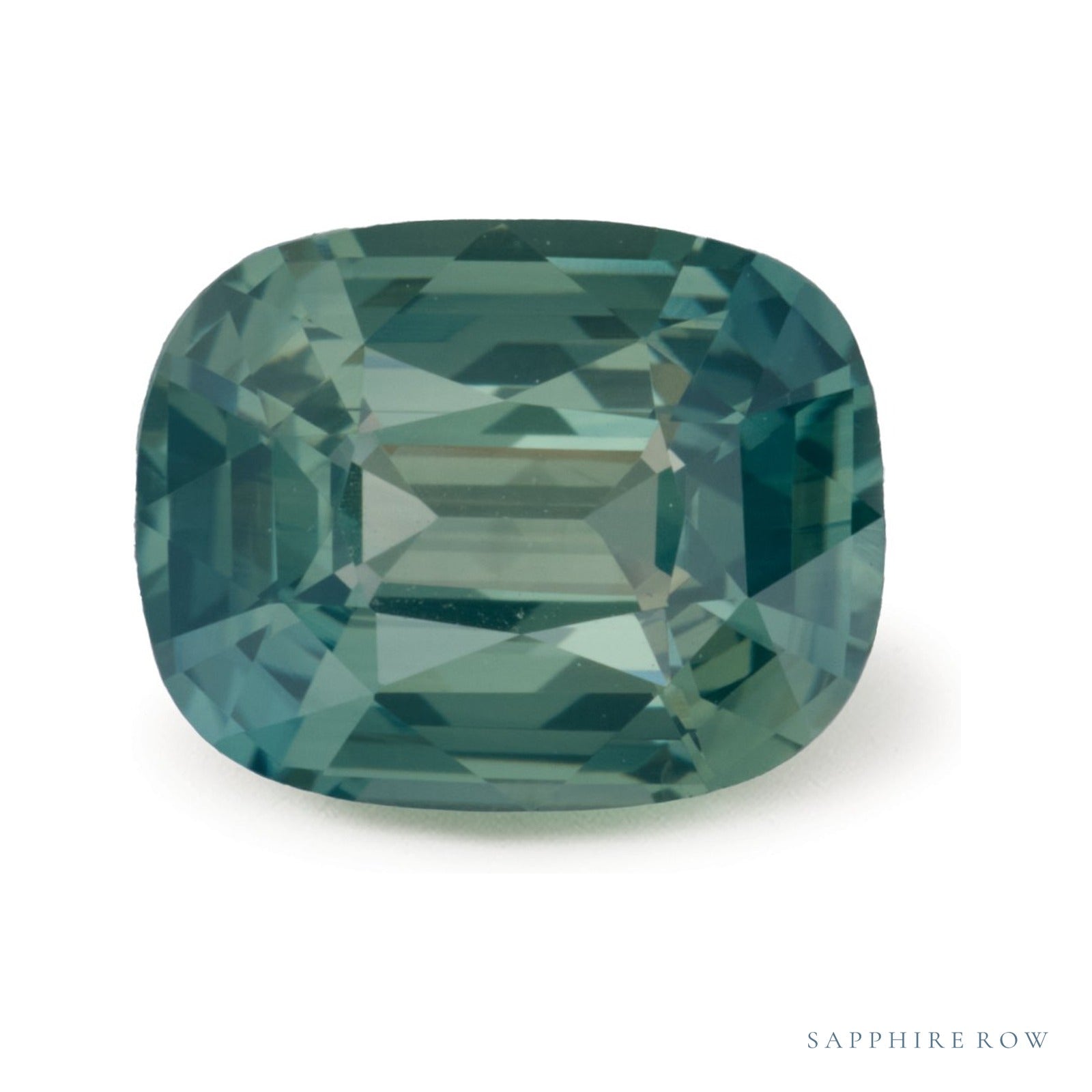 2.01 ct natural green sapphire from Madagascar, antique cushion cut | Sapphire Row · cut4