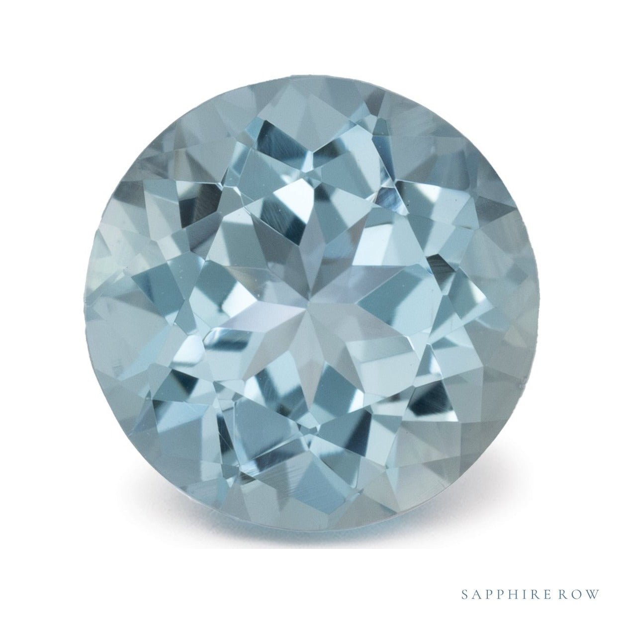 2.00 ct natural blue aquamarine from Mozambique, round cut | Sapphire Row · cut4 · cut5