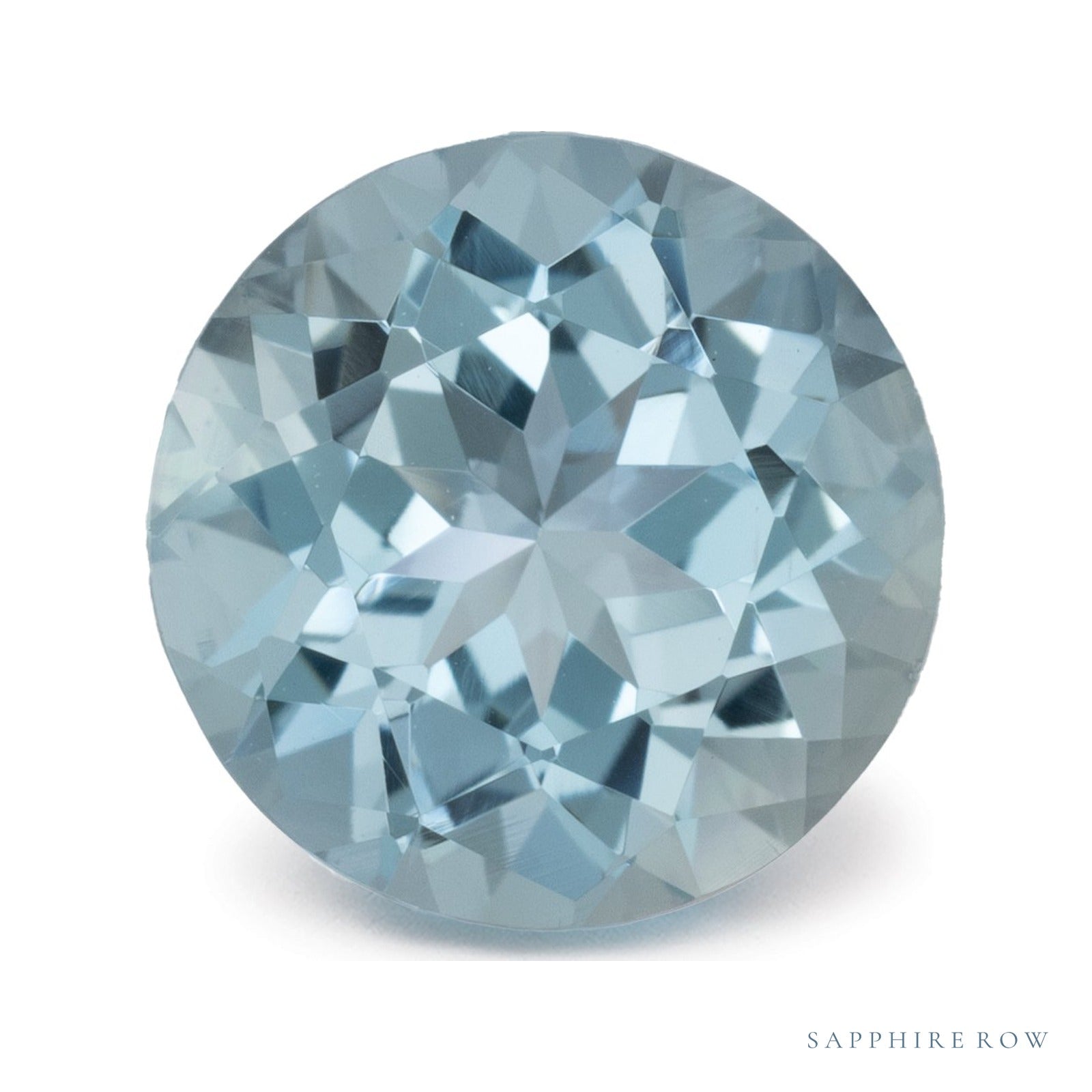 2.00 ct natural blue aquamarine from Mozambique, round cut | Sapphire Row · cut4