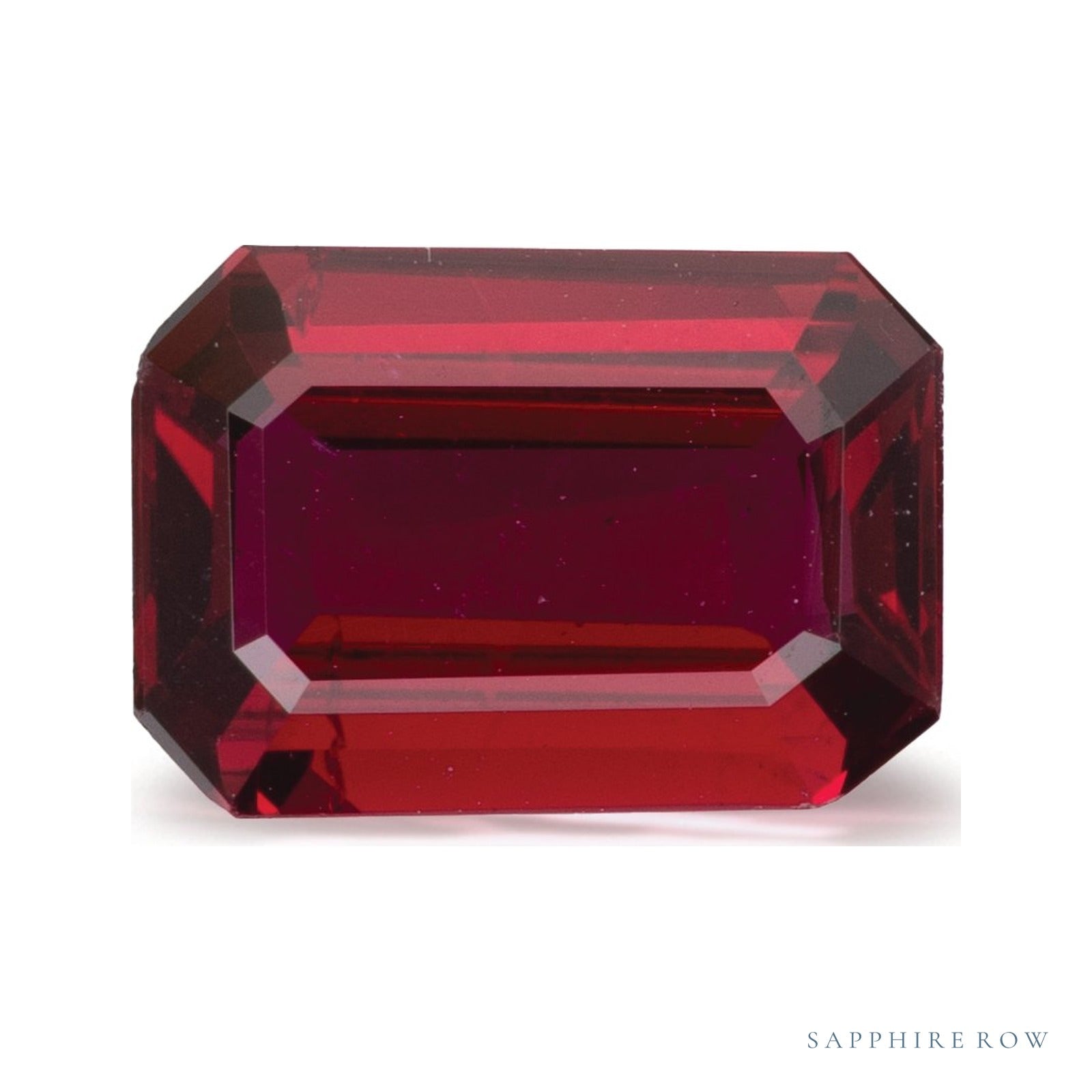 2.00 ct natural red ruby from Mozambique, emerald cut | Sapphire Row · cut4