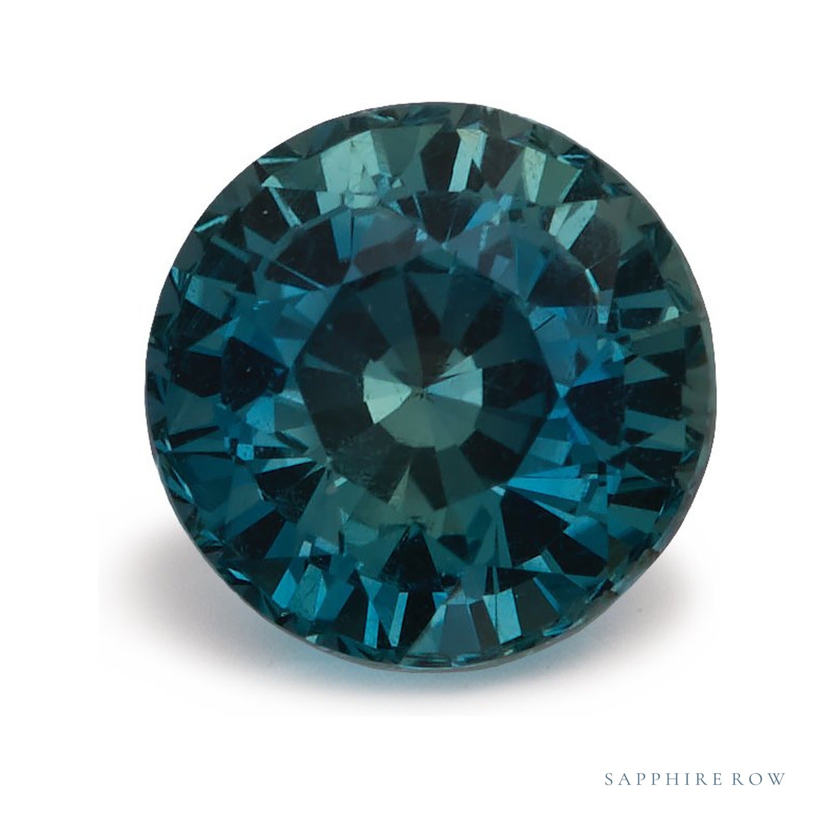 2.00 ct natural teal sapphire from Tanzania, round cut | Sapphire Row · cut4