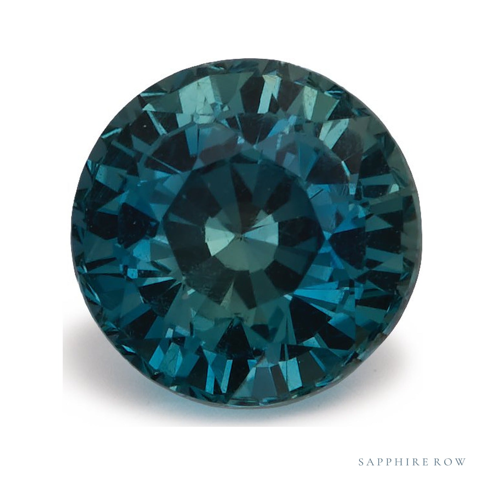 2.00 ct natural teal sapphire from Tanzania, round cut | Sapphire Row · cut4
