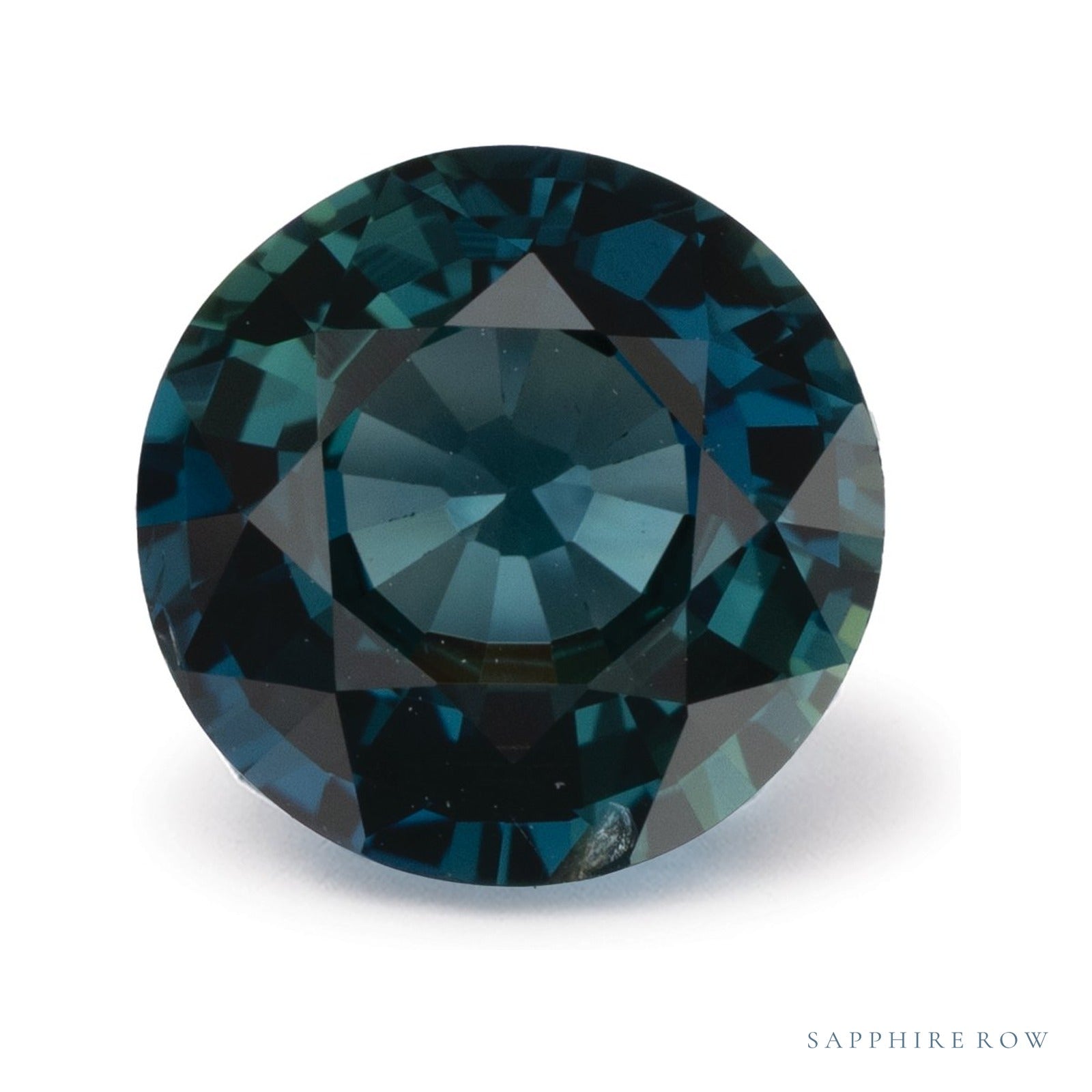 2.00 ct natural teal sapphire from Tanzania, round cut | Sapphire Row · cut4