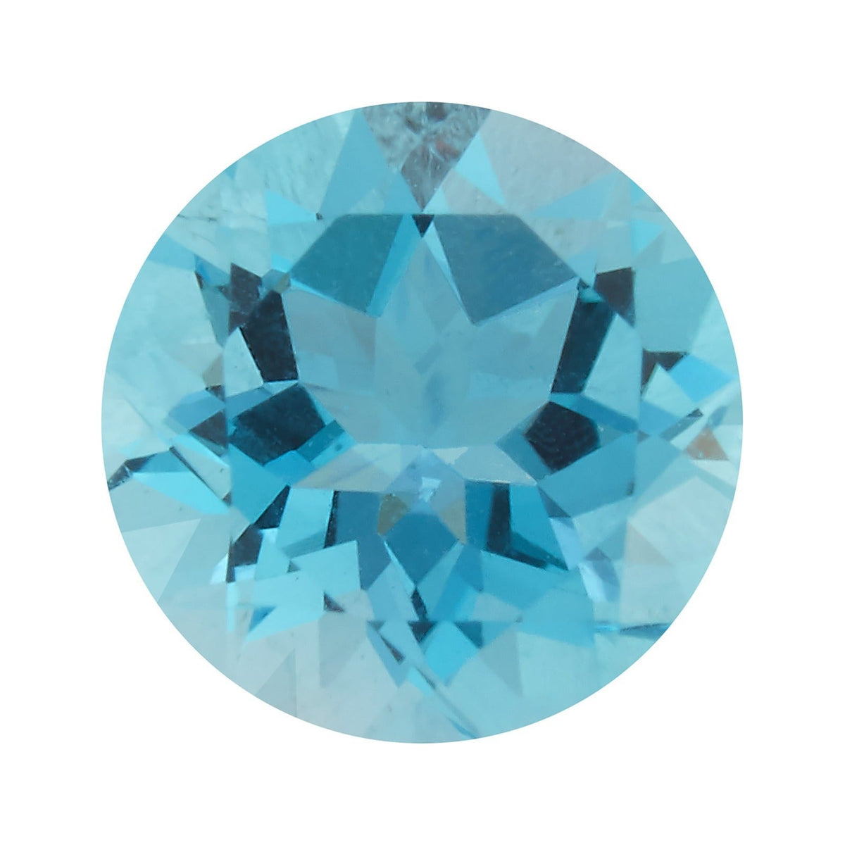 4.5 mm natural swiss blue topaz, round cut | Sapphire Row · cut7