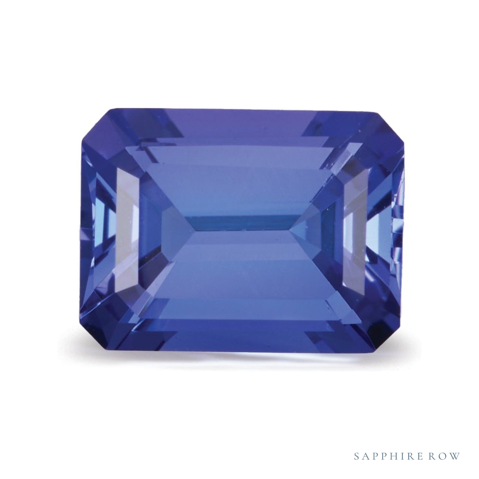 1.99 ct natural blue tanzanite from Tanzania, emerald cut | Sapphire Row · cut4