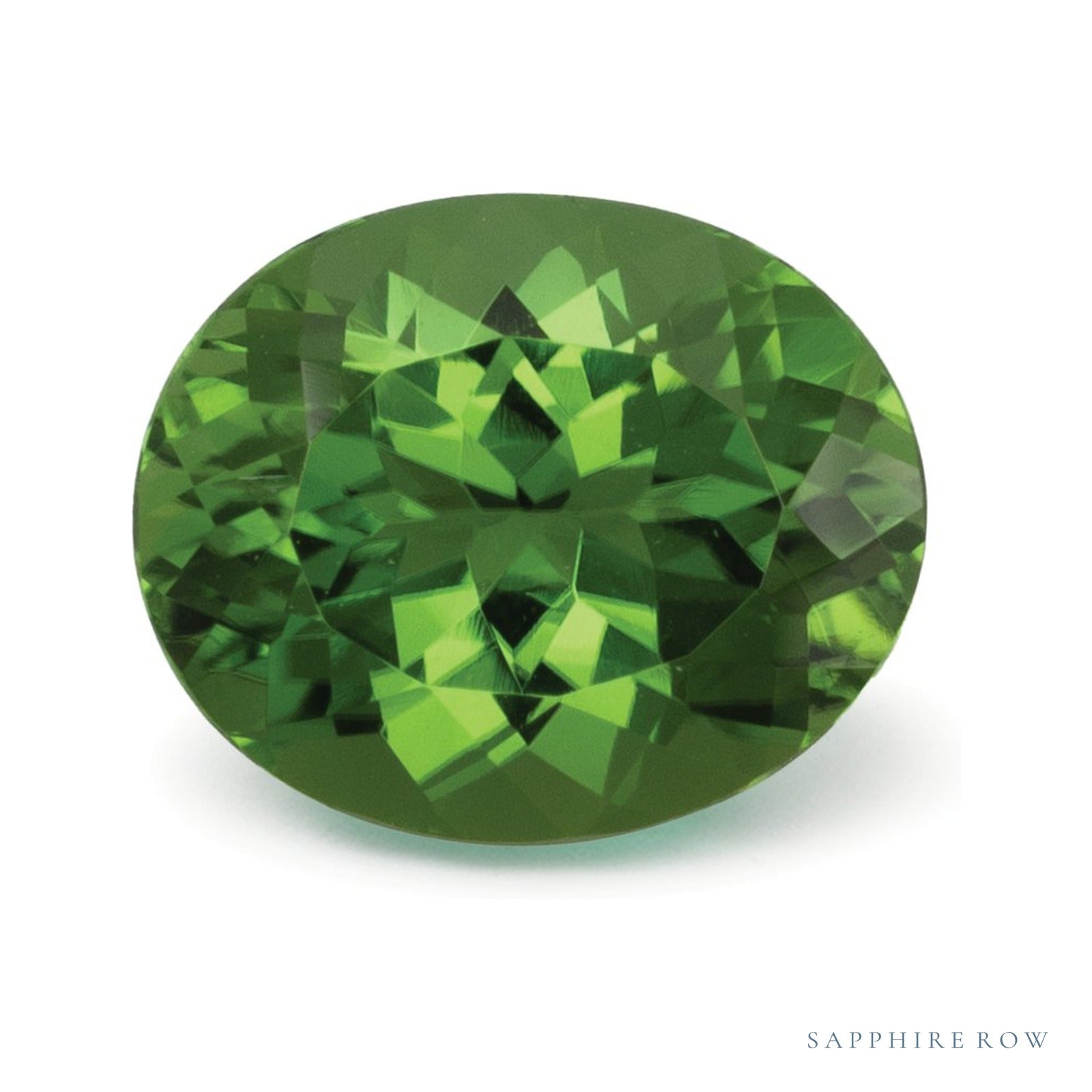 1.97 ct natural green tourmaline from Mozambique, oval cut | Sapphire Row · cut4