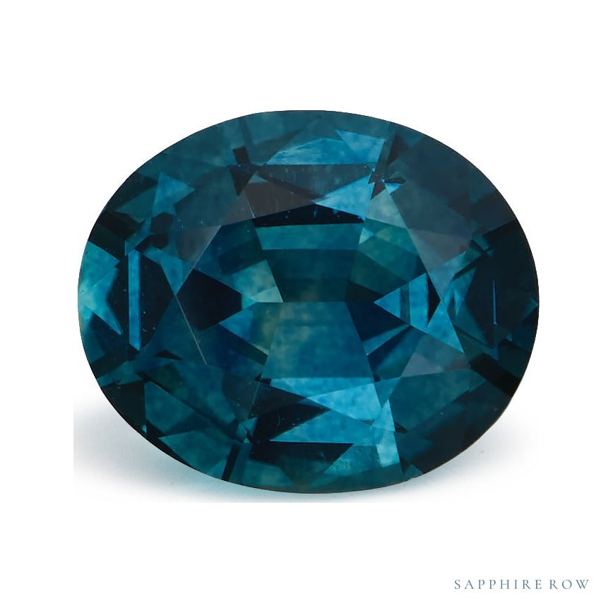 1.96 ct natural blue sapphire from Montana, oval cut | Sapphire Row · cut7