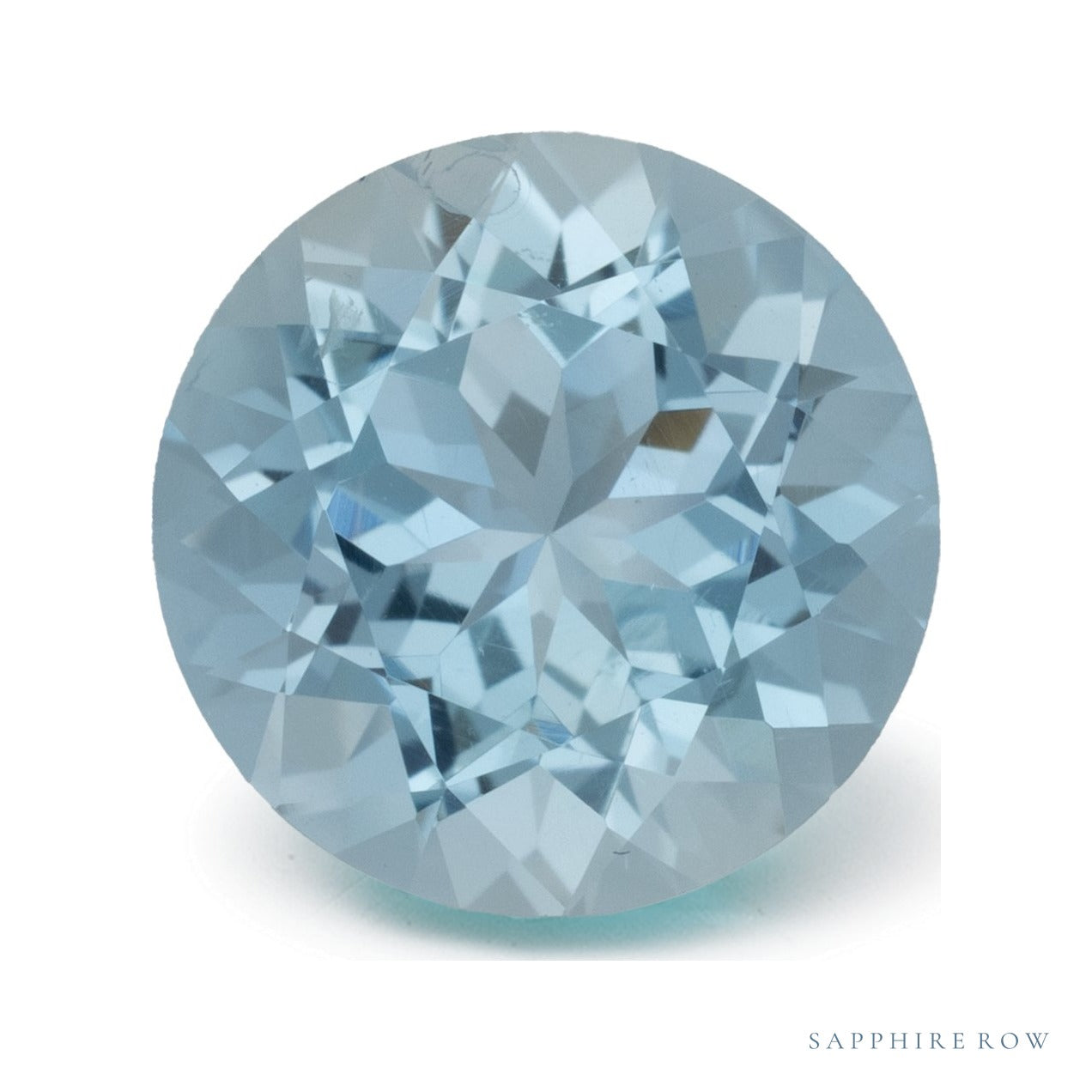 1.95 ct natural blue aquamarine from Mozambique, round cut | Sapphire Row · cut7