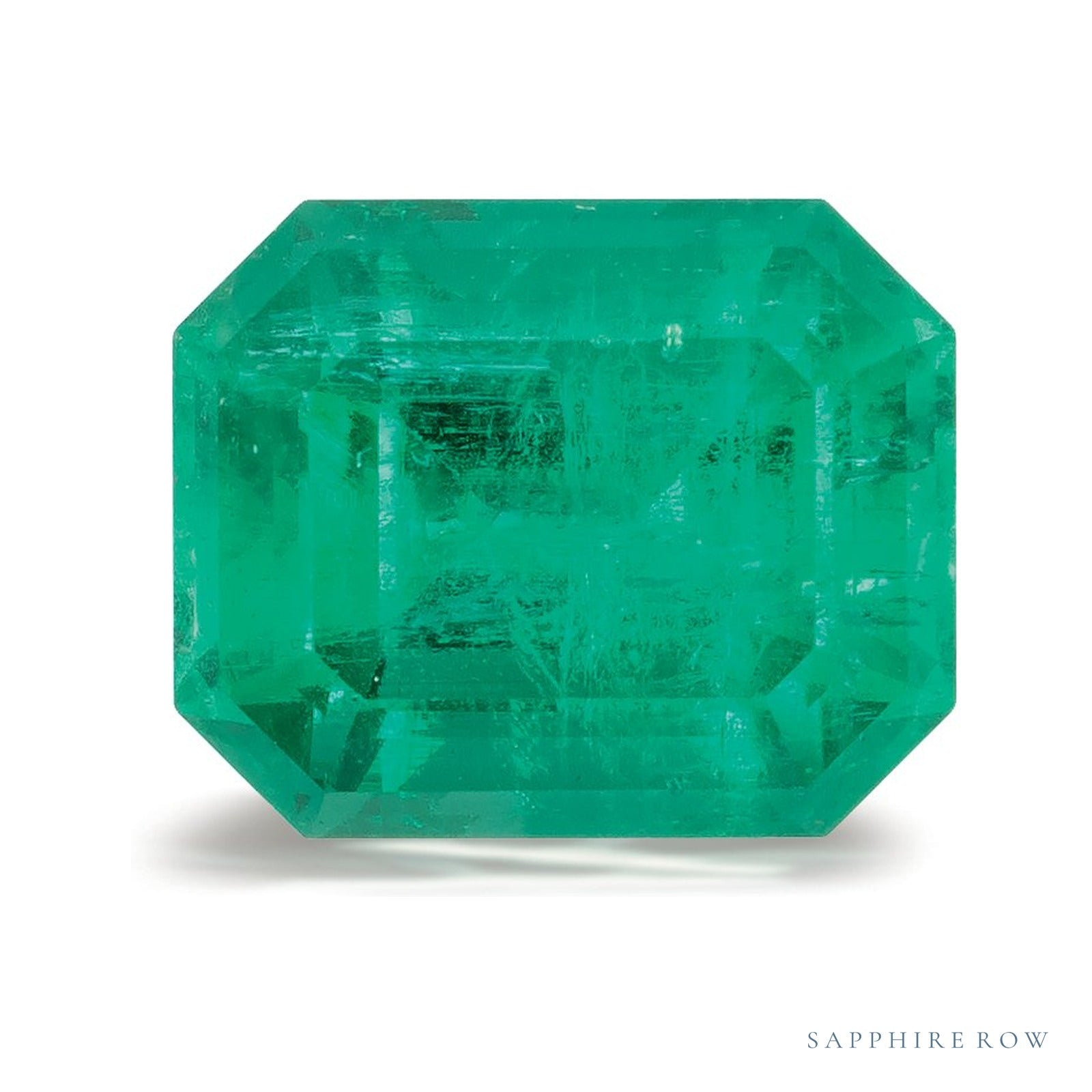 1.95 ct natural green emerald from Zambia, emerald cut | Sapphire Row · cut4