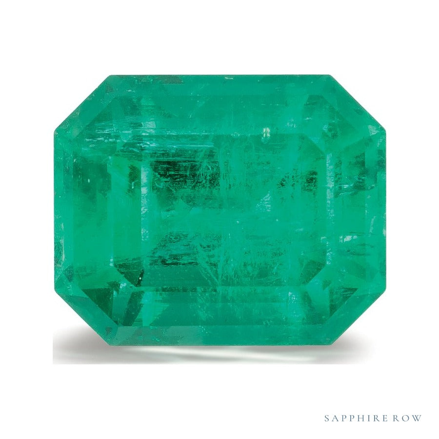 1.95 ct natural green emerald from Zambia, emerald cut | Sapphire Row · cut6