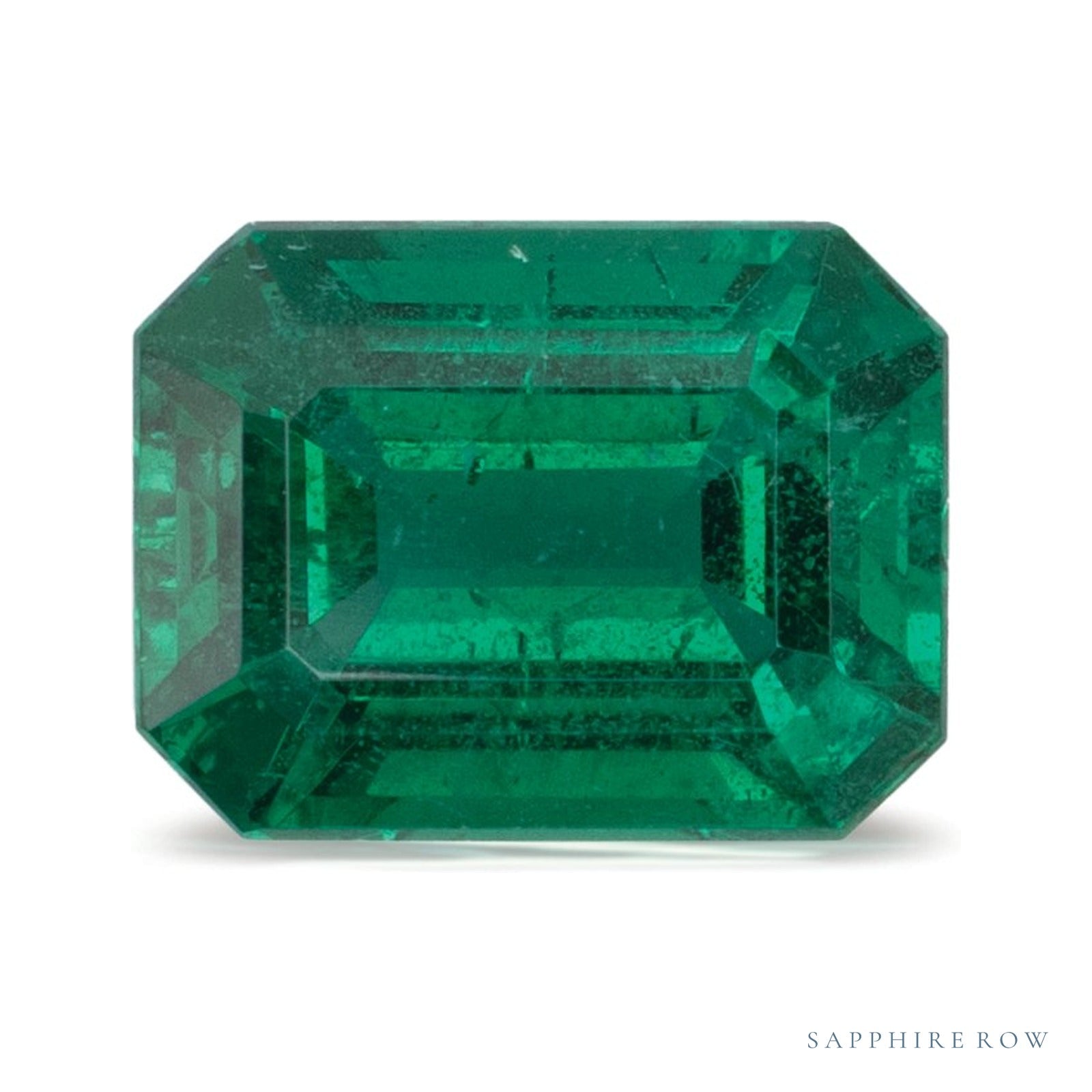 1.95 ct natural green emerald from Zambia, emerald cut | Sapphire Row · cut4