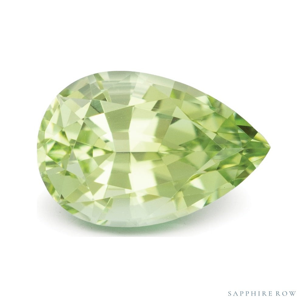 1.95 ct natural mint tourmaline from Nigeria, pear cut | Sapphire Row · cut4 · cut5
