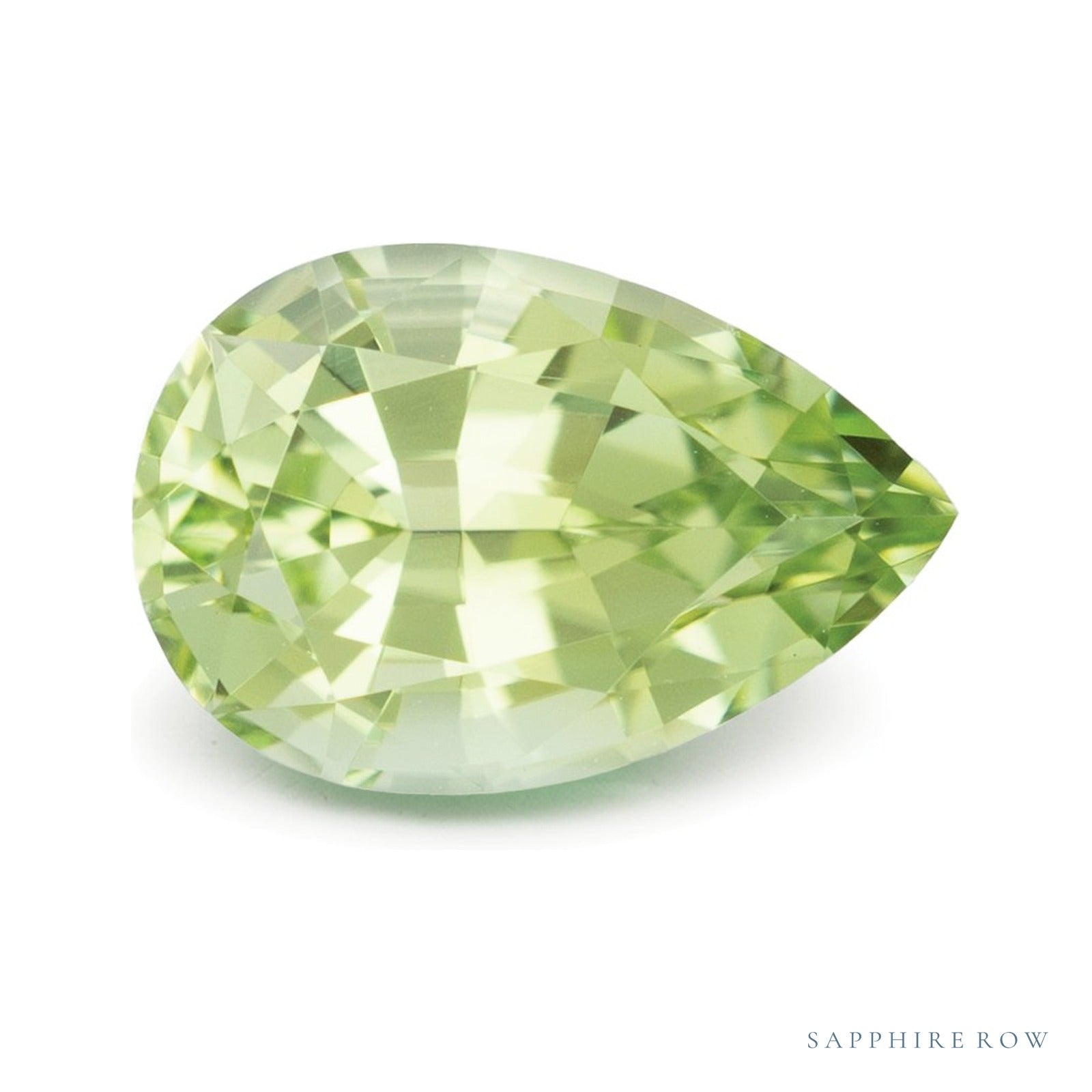 1.95 ct natural mint tourmaline from Nigeria, pear cut | Sapphire Row · cut4