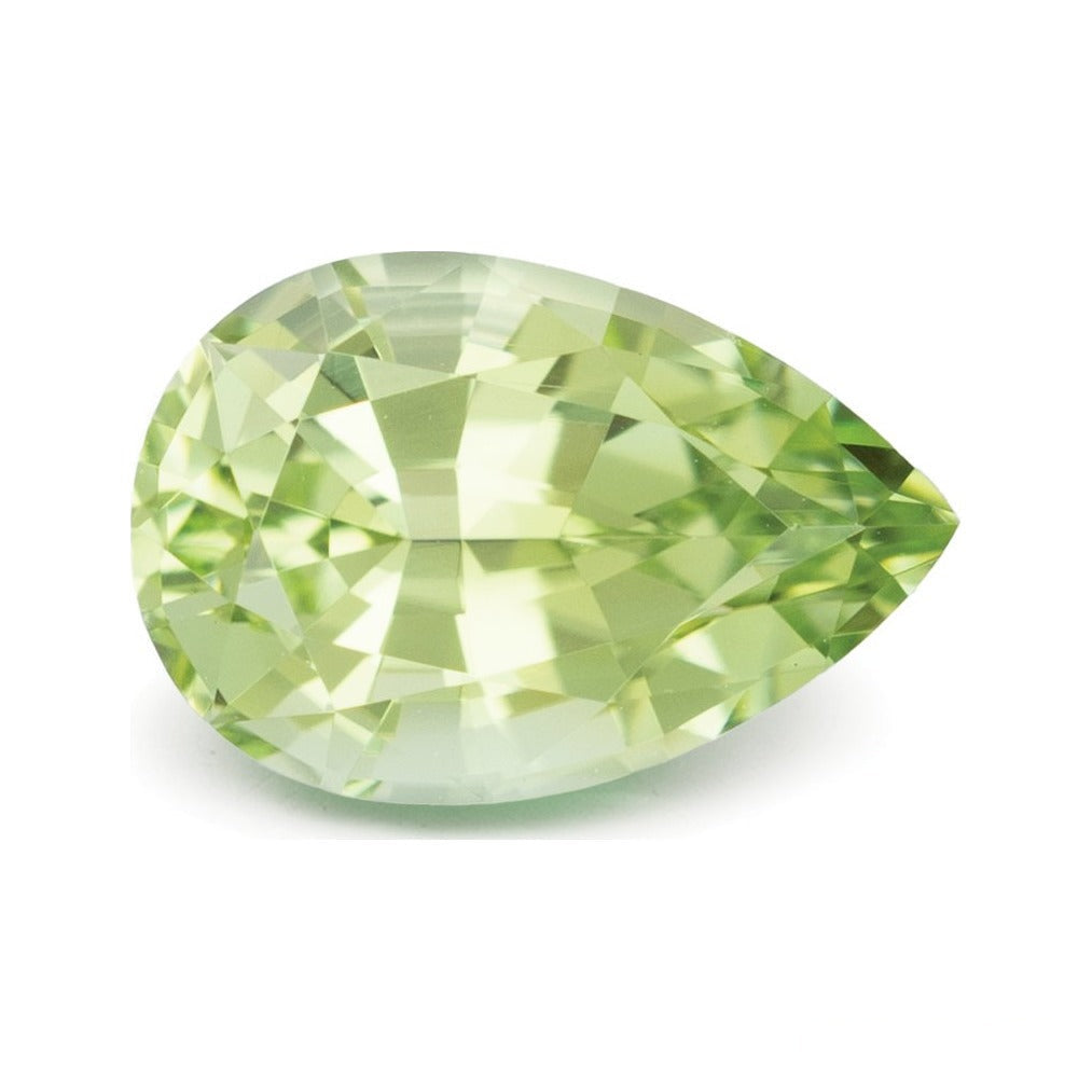 1.95 ct natural mint tourmaline from Nigeria, pear cut | Sapphire Row · cut7