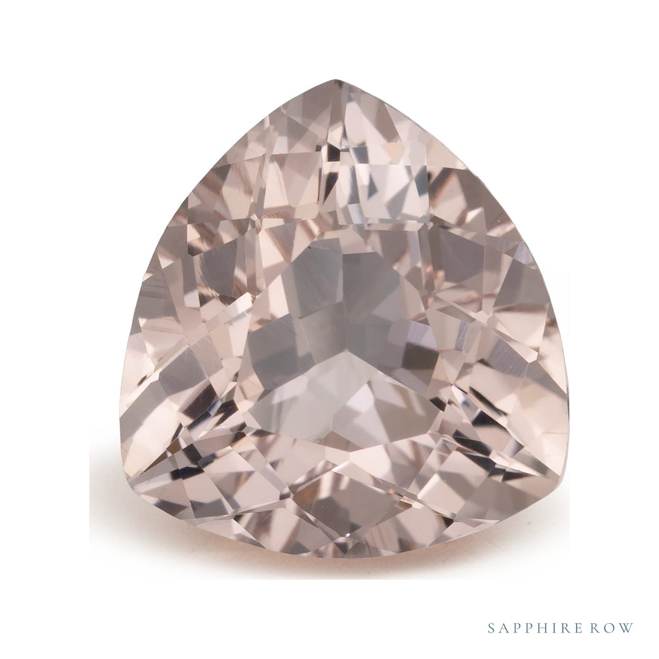 1.93 ct natural peach morganite from Mozambique, trillion cut | Sapphire Row · cut7
