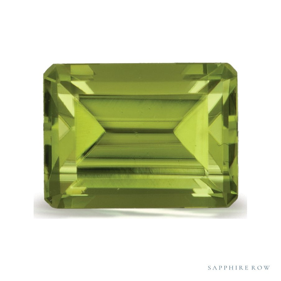 1.93 ct natural green peridot from Pakistan, emerald cut | Sapphire Row · cut7