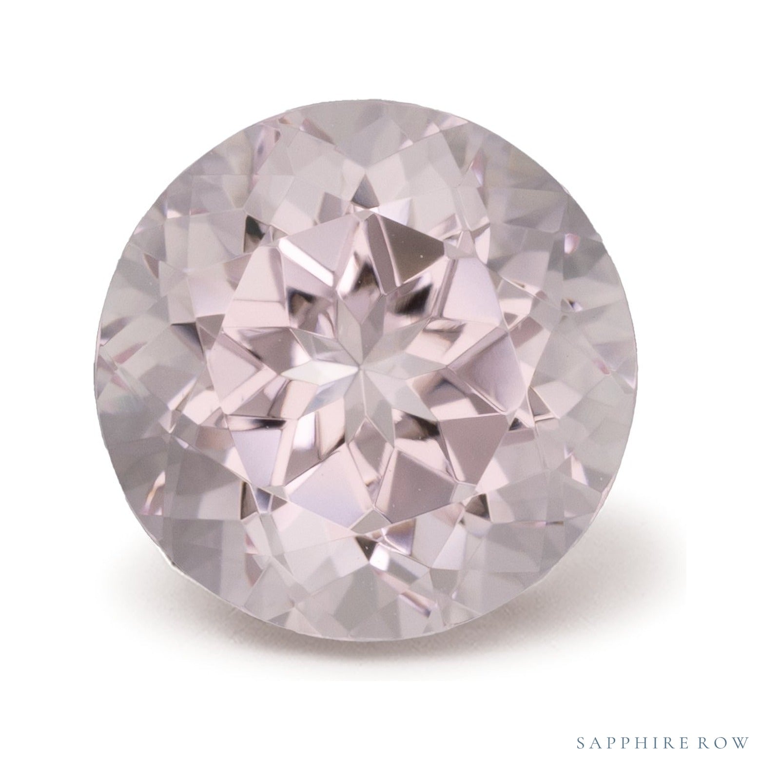 1.91 ct natural pink morganite from Mozambique, round cut | Sapphire Row · cut4