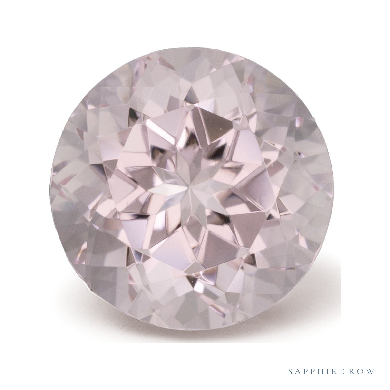 1.91 ct natural pink morganite from Mozambique, round cut | Sapphire Row · cut4