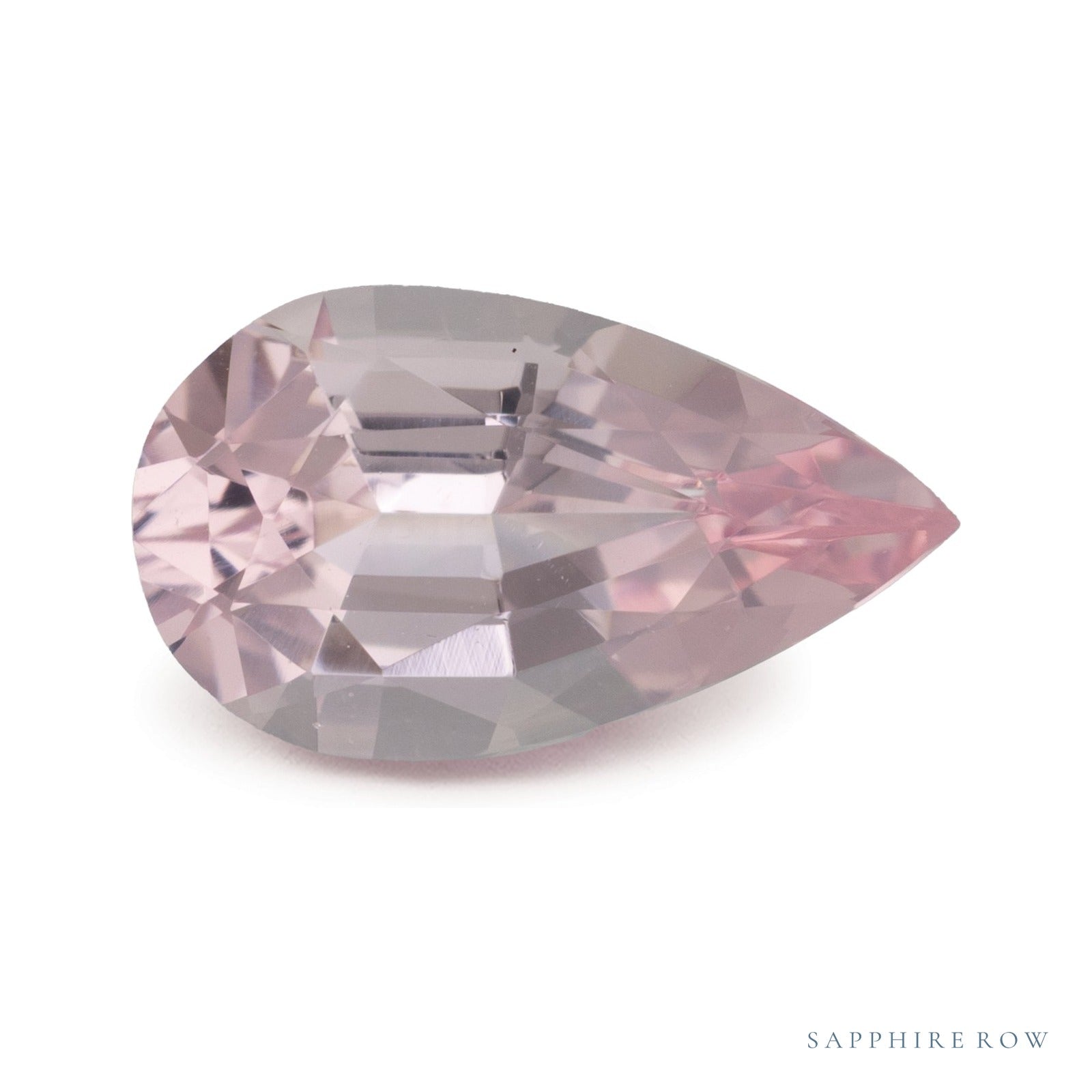 1.91 ct natural pink morganite from Mozambique, pear cut | Sapphire Row · cut4