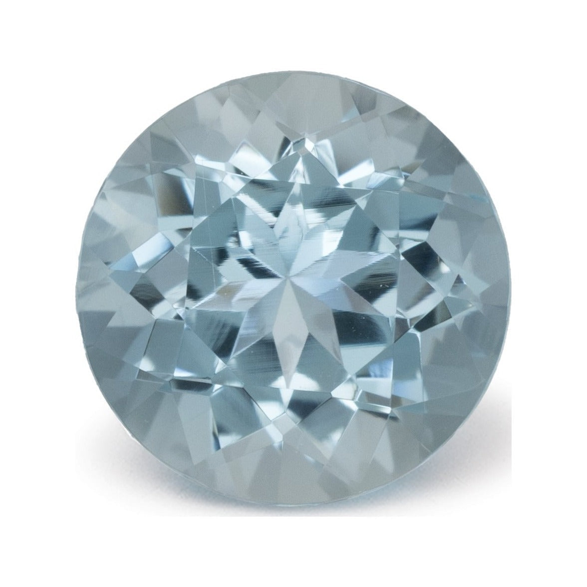 1.90 ct natural blue aquamarine from Mozambique, round cut | Sapphire Row · cut7
