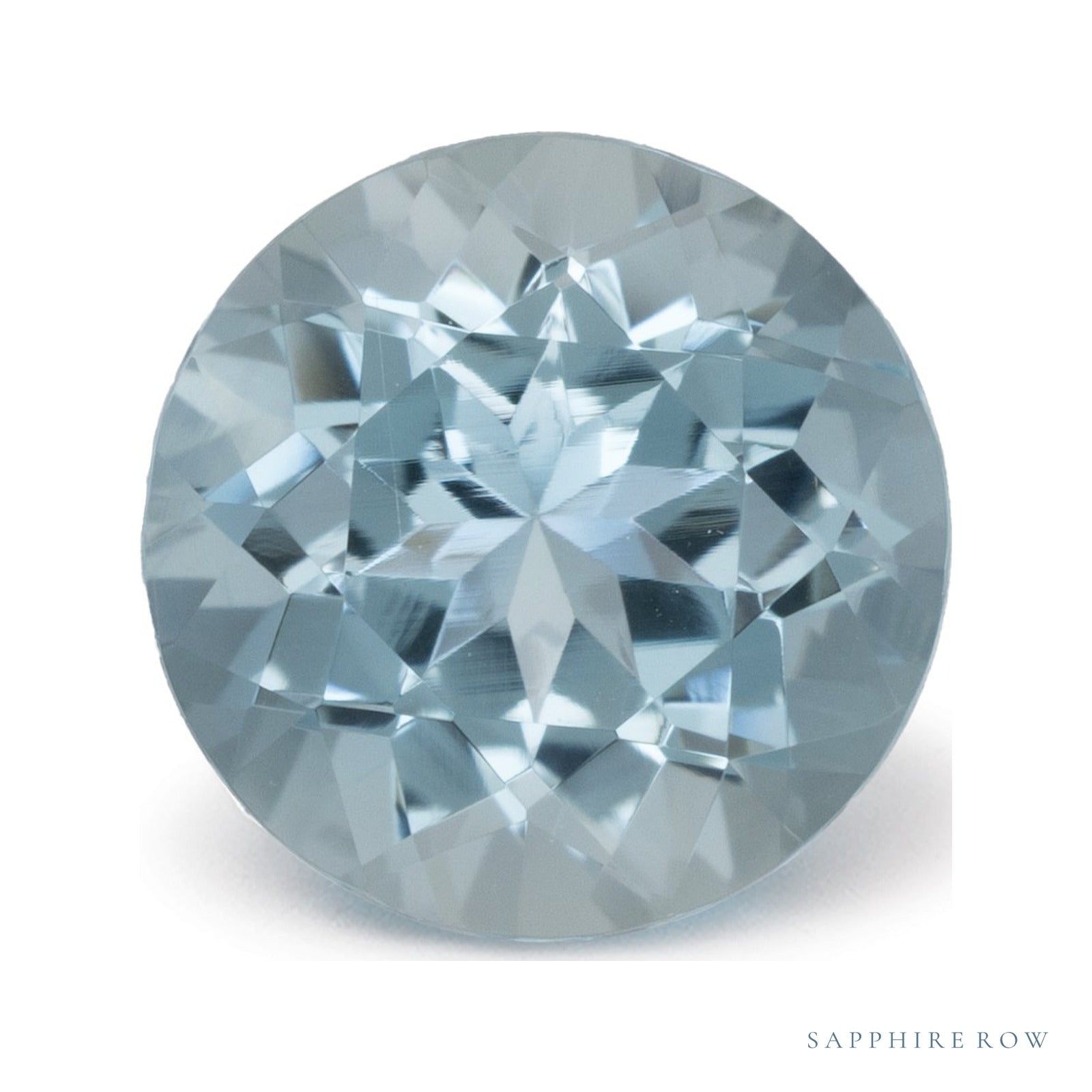 1.90 ct natural blue aquamarine from Mozambique, round cut | Sapphire Row · cut4