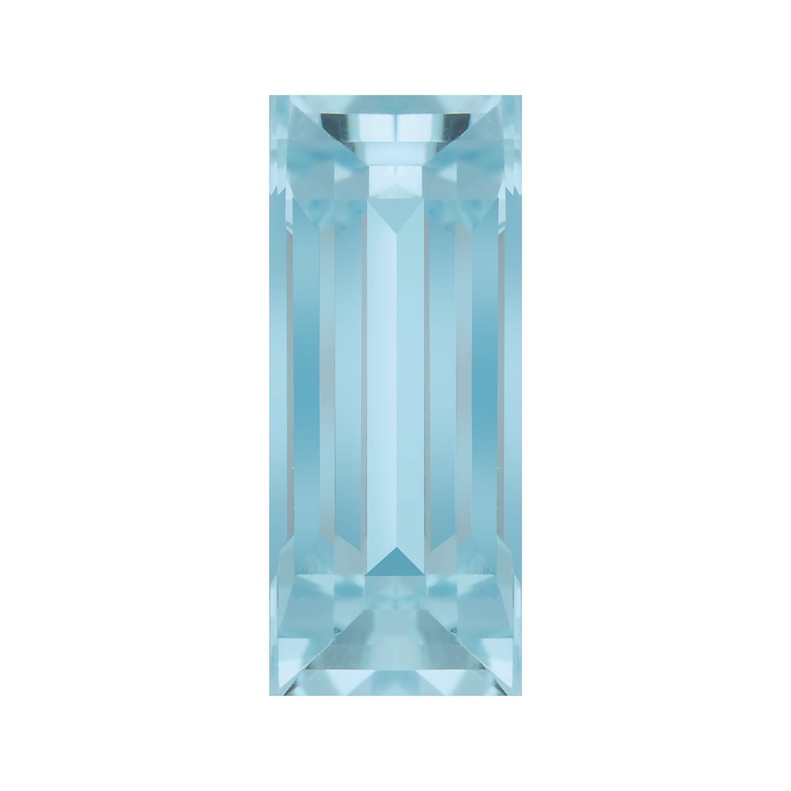 4x2 mm natural sky blue topaz, straight baguette cut | Sapphire Row · cut7