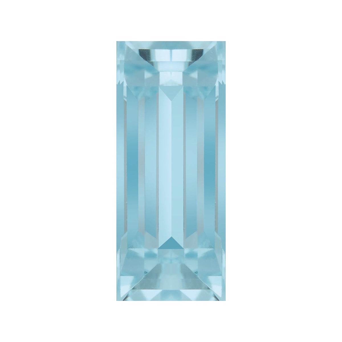 4x2 mm natural sky blue topaz, straight baguette cut | Sapphire Row · cut7